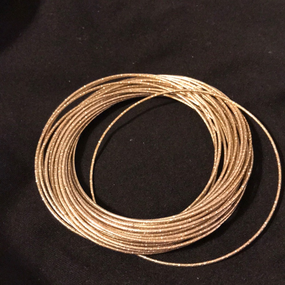 Silver tone bangle bracelet